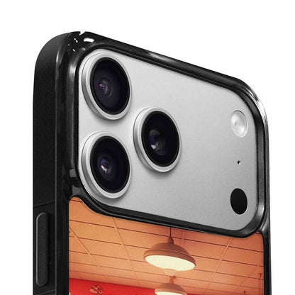 iPhone 17 Pro Case — Diner Cartoon Art Pattern Retro Vintage, Custom Printed Phone Case