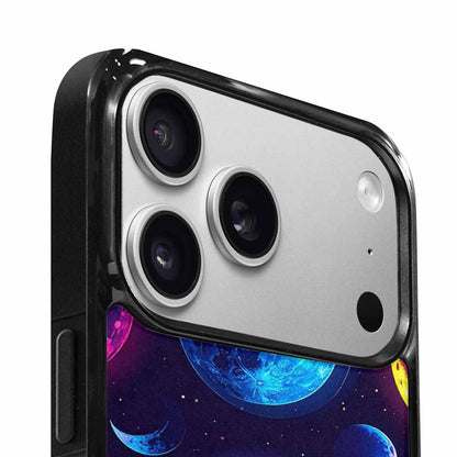 iPhone 17 Pro Max Case — Neon Winter Moon Cartoon Cute, Custom Print Case Cover
