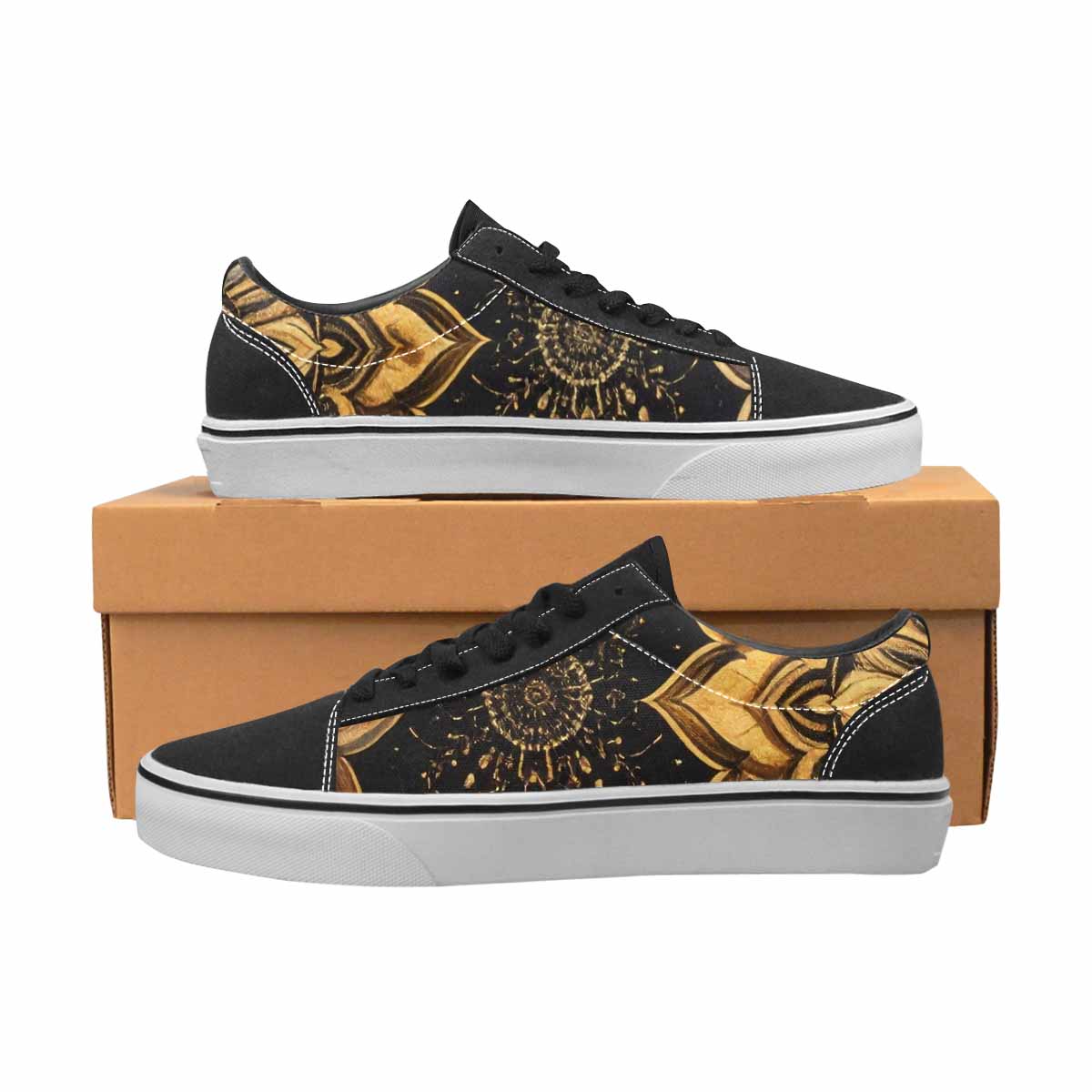 MEN'S Mandala Canvas Lace-Up Vibrant Chaos Shoes