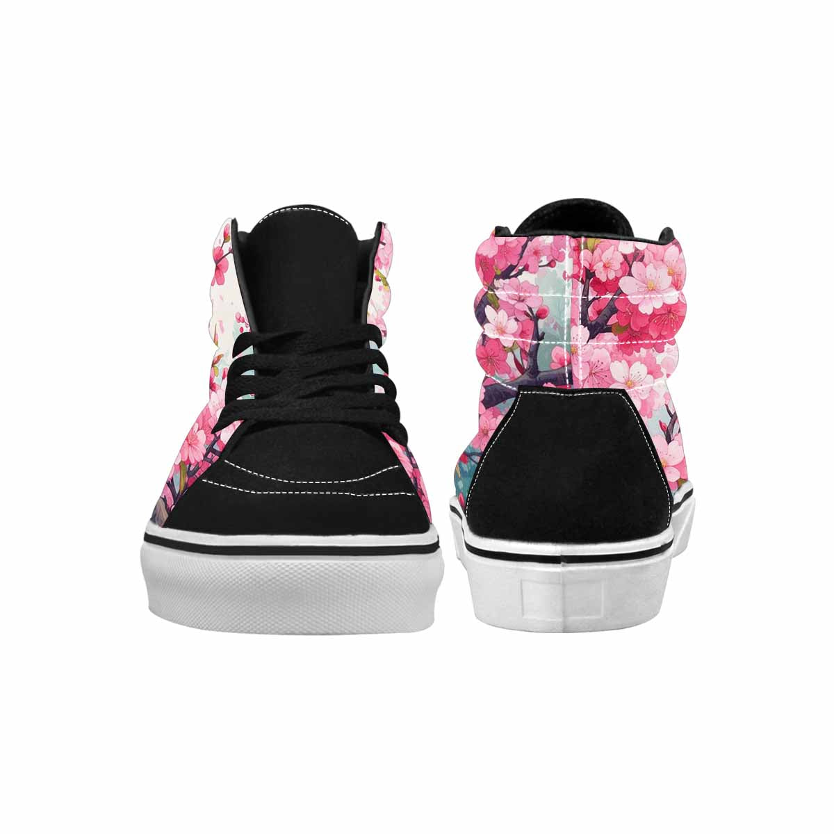 MEN'S Cherry Blossom Branch High Top Canvas Vivid Sneakers