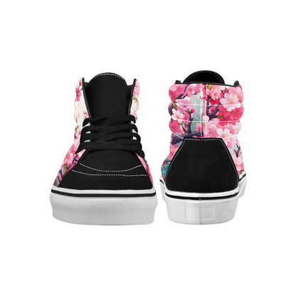 MEN'S Cherry Blossom Branch High Top Canvas Vivid Sneakers