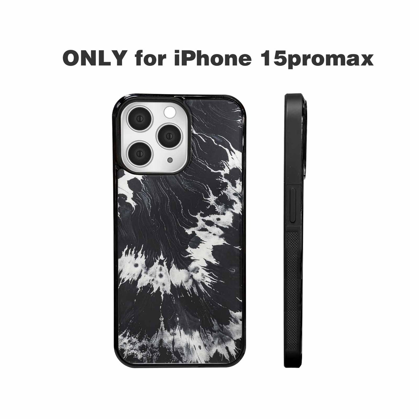 iPhone 15 Pro Max Case — Black White Animal Print, Custom Printed Phone Case