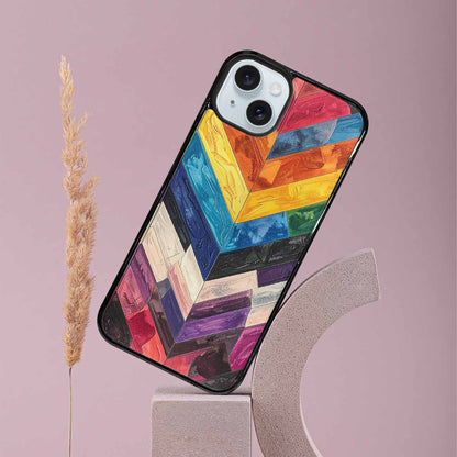 iPhone 15 Plus Case — Progress Pride Flag Color Theme Small, Customized Protective Case