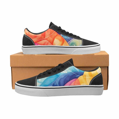 WOMEN'S Tie Dye Swirls Tie Lace-Up Canvas Vibrant Chaos Sneakers
