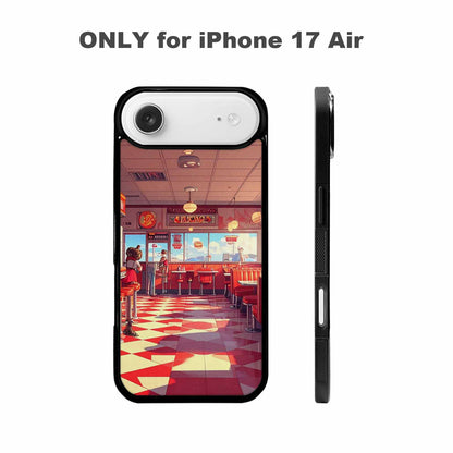 iPhone 17 Air Case — Diner Cartoon Art Pattern Retro Vintage, Custom Phone Case
