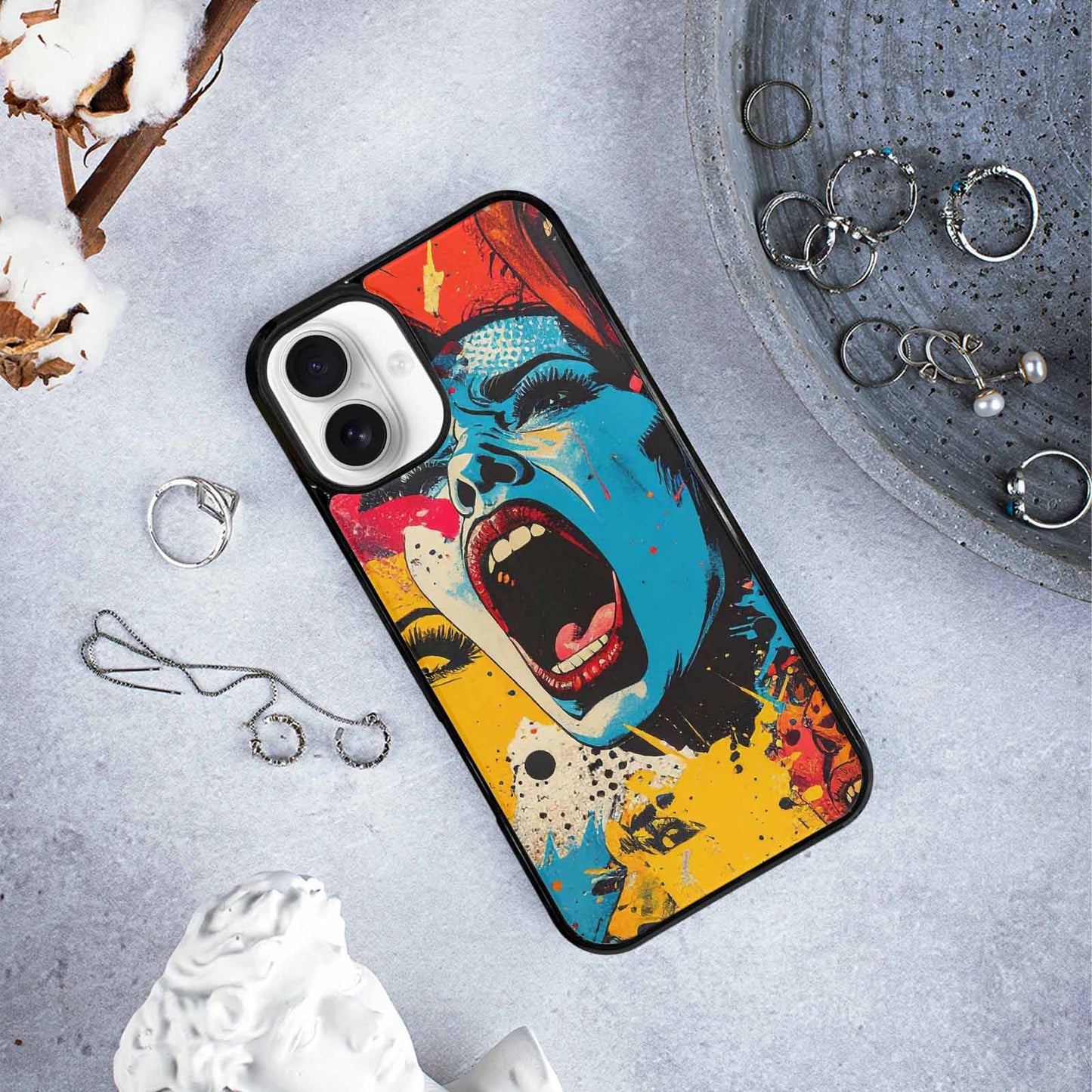 iPhone 16 Plus Case — Comic Book Scream Comic Book Scream, Custom Printed Phone Case