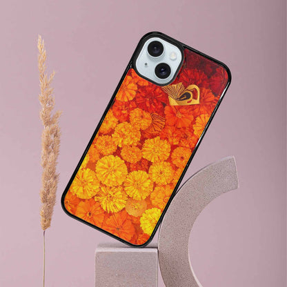 iPhone 15 Plus Case — Marigold Day Of The Dead Marigold, Unique Phone Case Design
