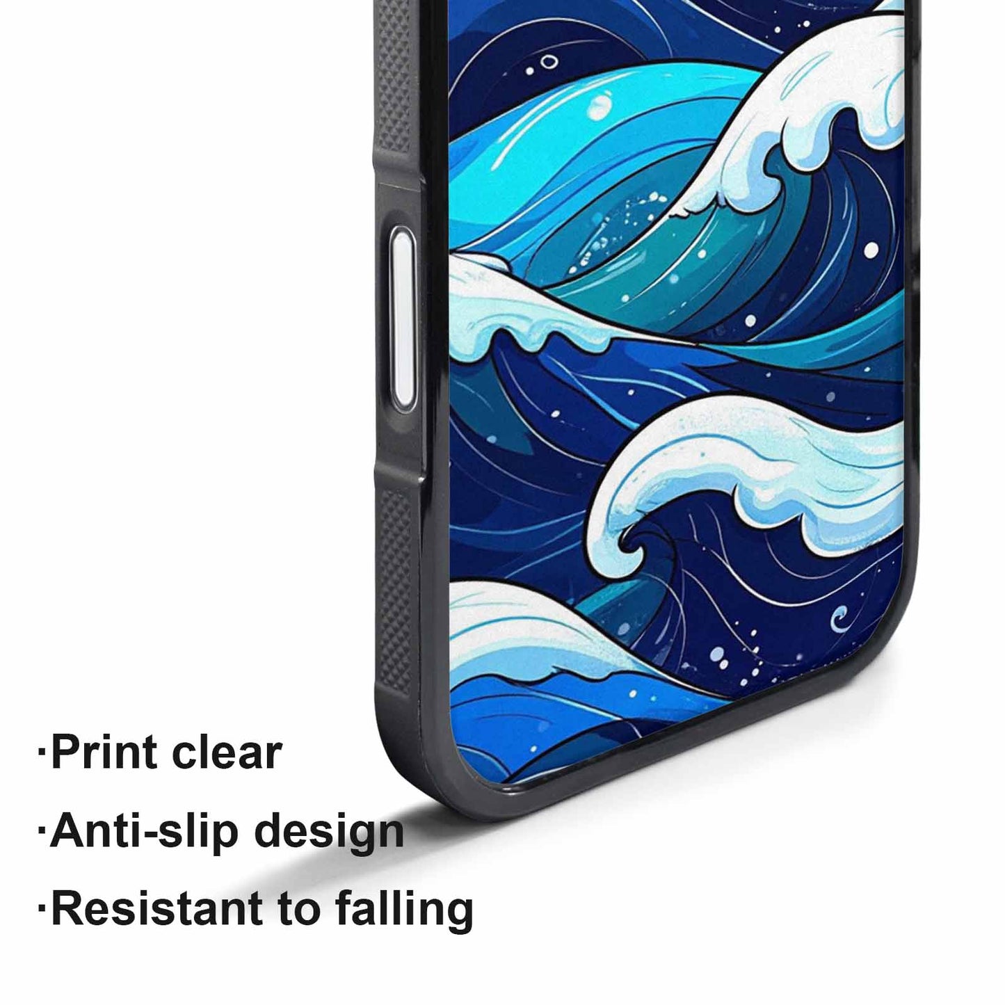 iPhone 17 Pro Case — Glossy Winter Wave Seamless Cartoon Cute, Personalized Phone Case