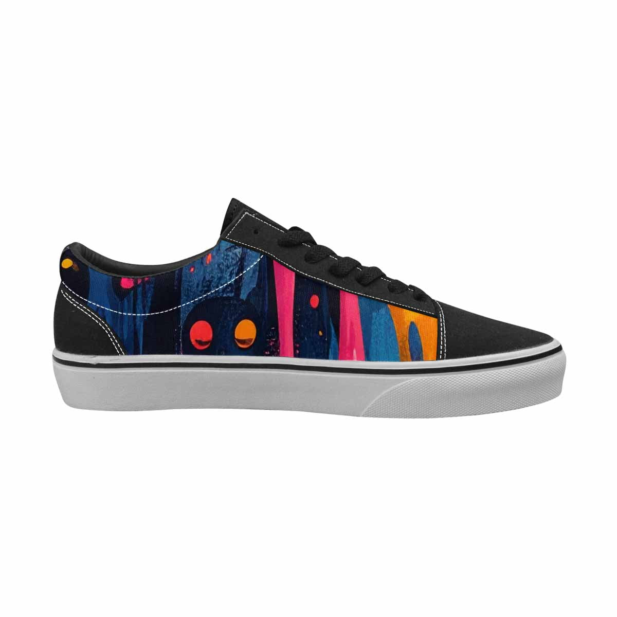 WOMEN'S Melting Aliens Lace-Up Canvas Grunge Custom Shoes