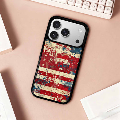 iPhone 17 Pro Case — Small American Flag Stars And Galaxy, Personalized Phone Case