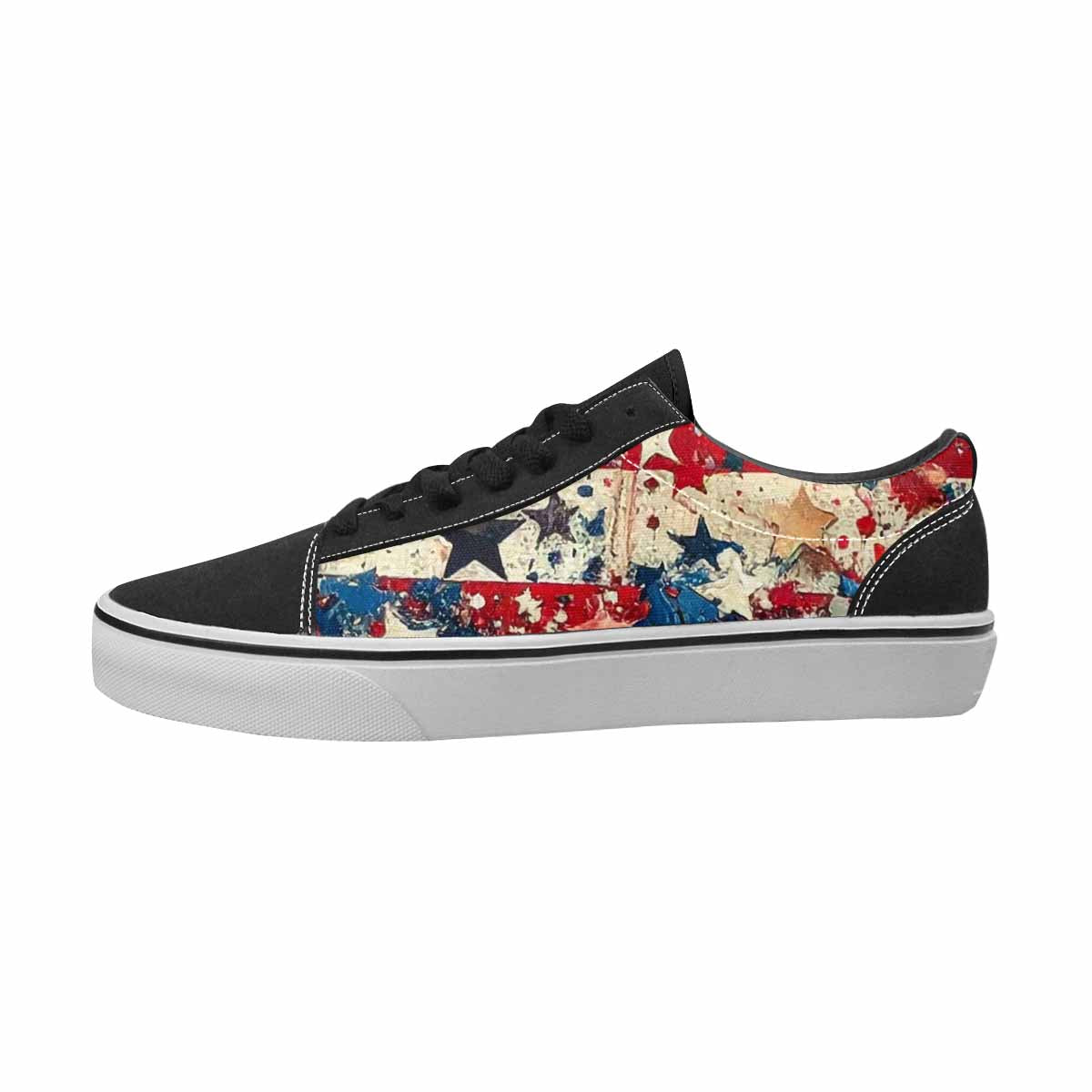 MEN'S Patriotic Canvas Wearable Art Kaleidoscope Custom Art Shoes