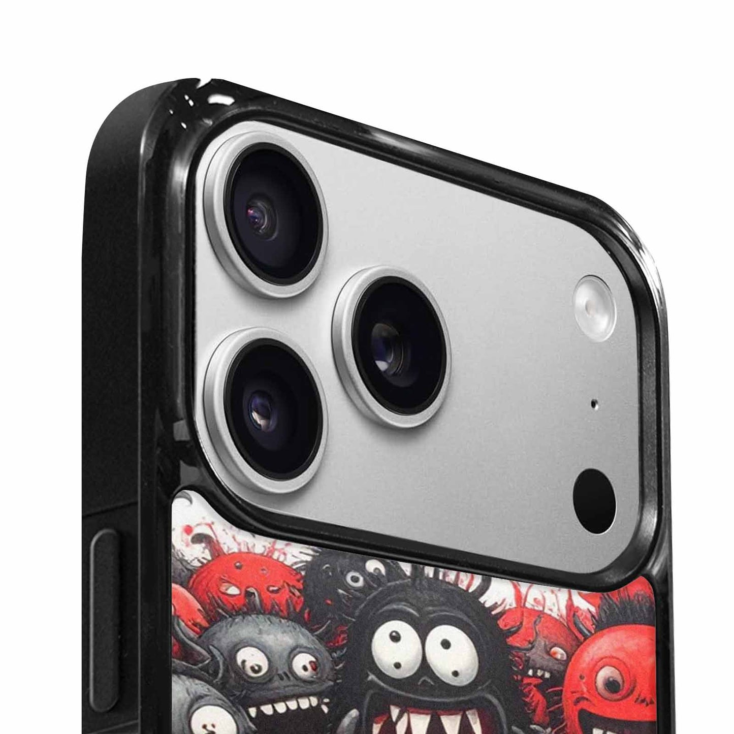 iPhone 17 Pro Max Case — Black &amp; Red Ink Cartoon Cute, Unique Phone Case Design