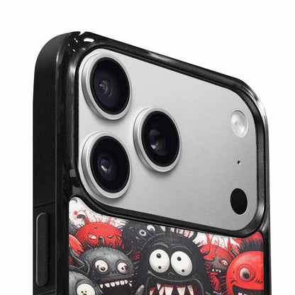 iPhone 17 Pro Max Case — Black &amp; Red Ink Cartoon Cute, Unique Phone Case Design