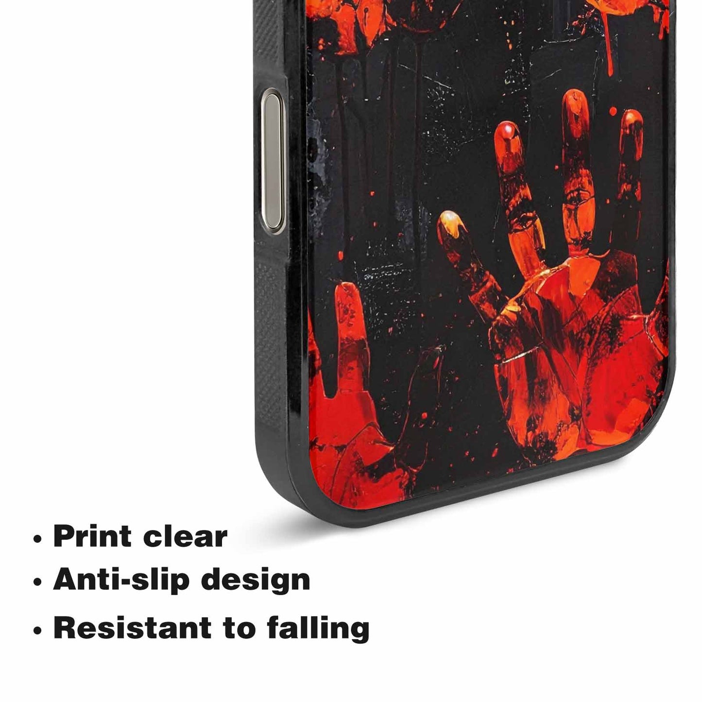 iPhone 16 Pro Max Case — Halloween Splatter Handprint, Original Design Phone Case