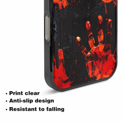iPhone 16 Pro Max Case — Halloween Splatter Handprint, Original Design Phone Case
