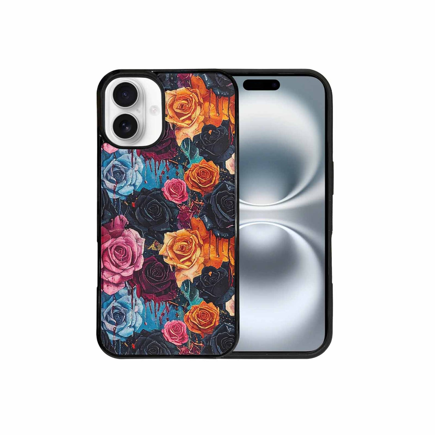 iPhone 16 Plus Case — Gothic Rose Gothic Roses Pattern Hundreds, Custom Made Phone Cover