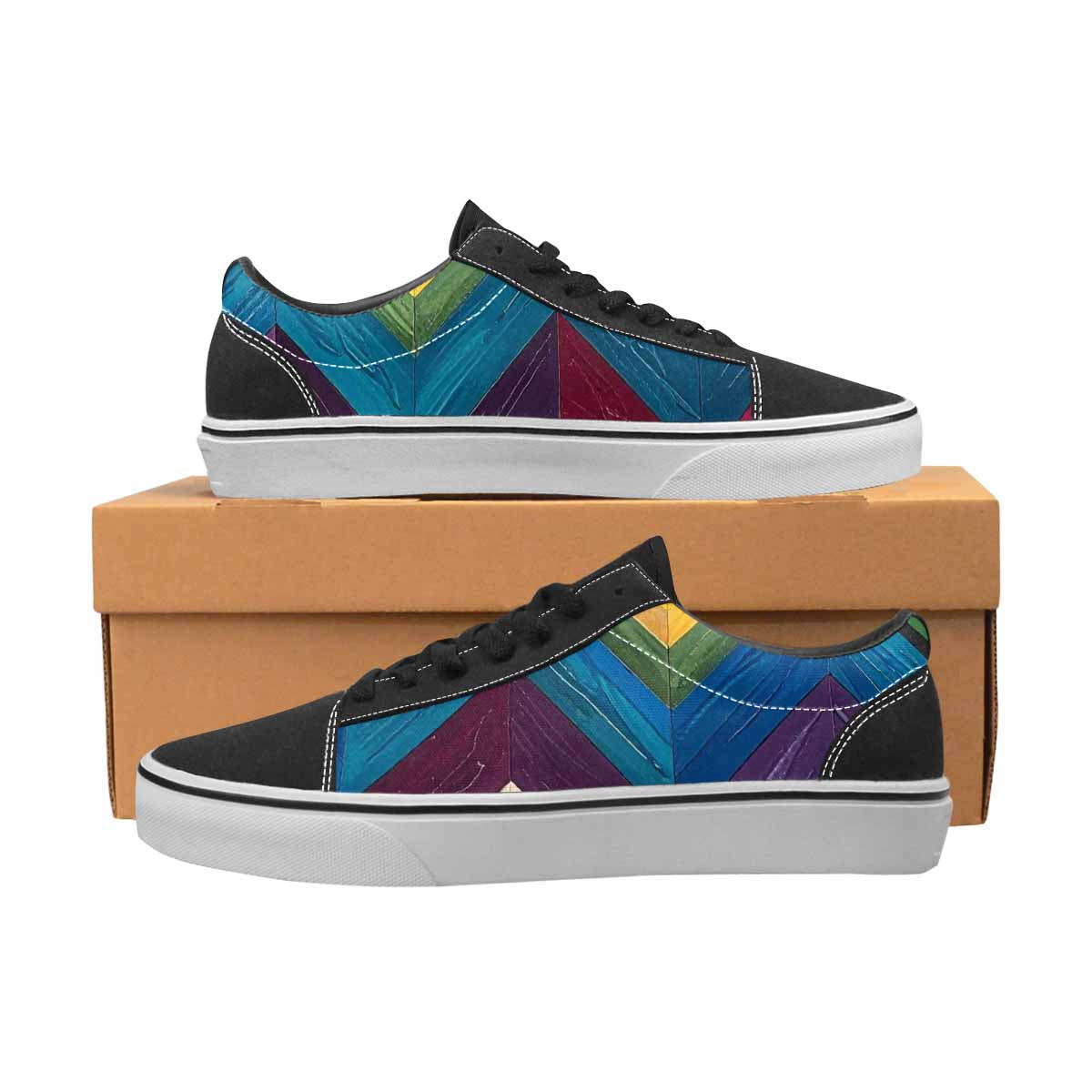WOMEN'S Progress Pride Flag Canvas Lace-Up Dreamcore Custom Shoes