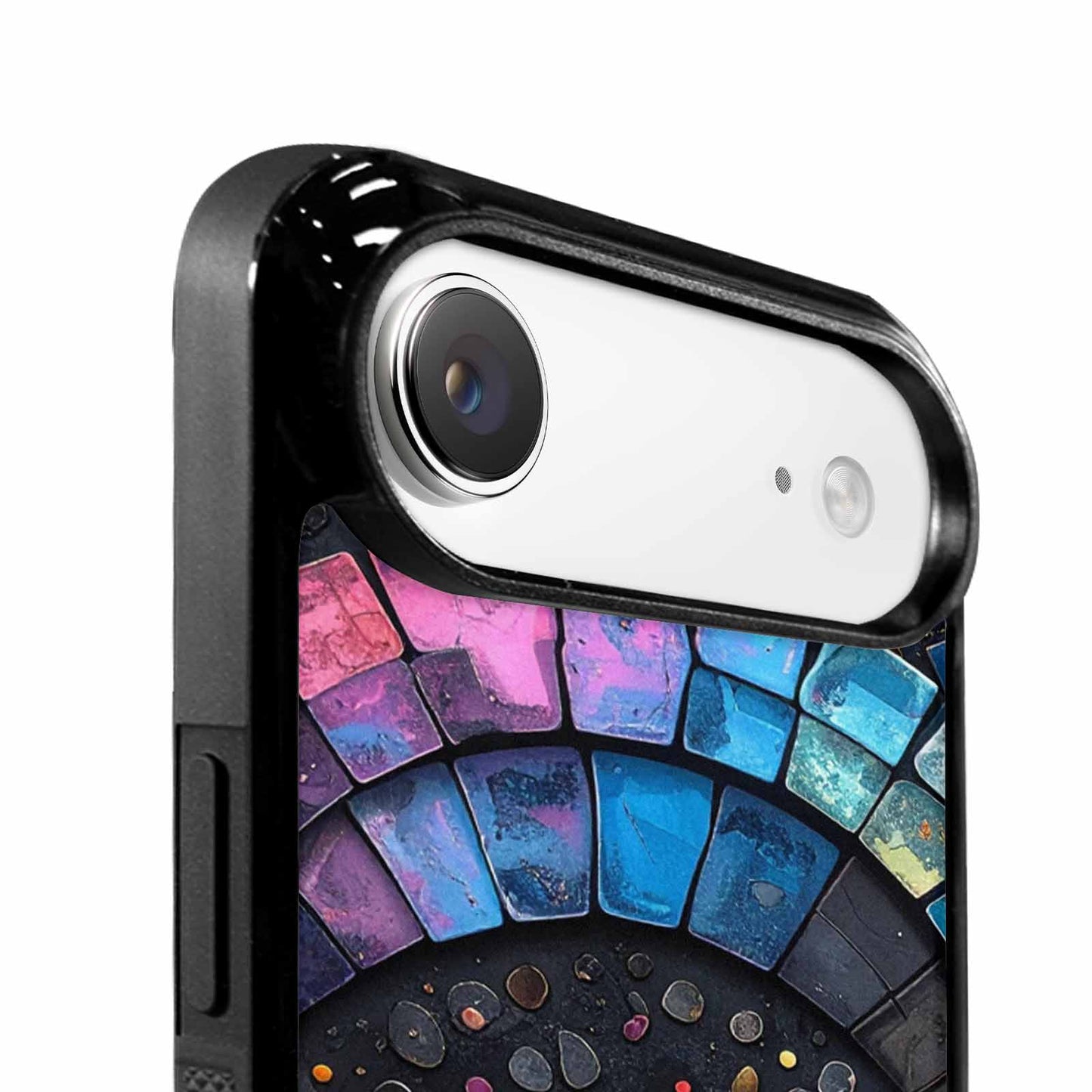 iPhone 17 Air Case — Metallic Reptile Rainbow Arc Original Art, Custom Made Phone Cover