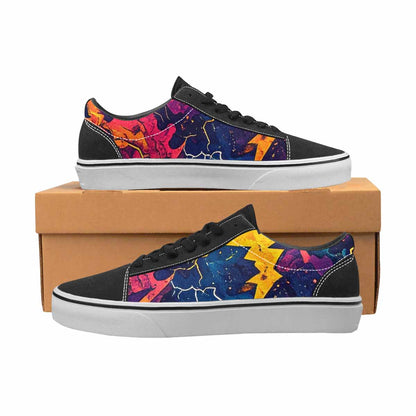 WOMEN'S Lightning Bolt Canvas Lace-Up Vibrant Chaos Sneakers