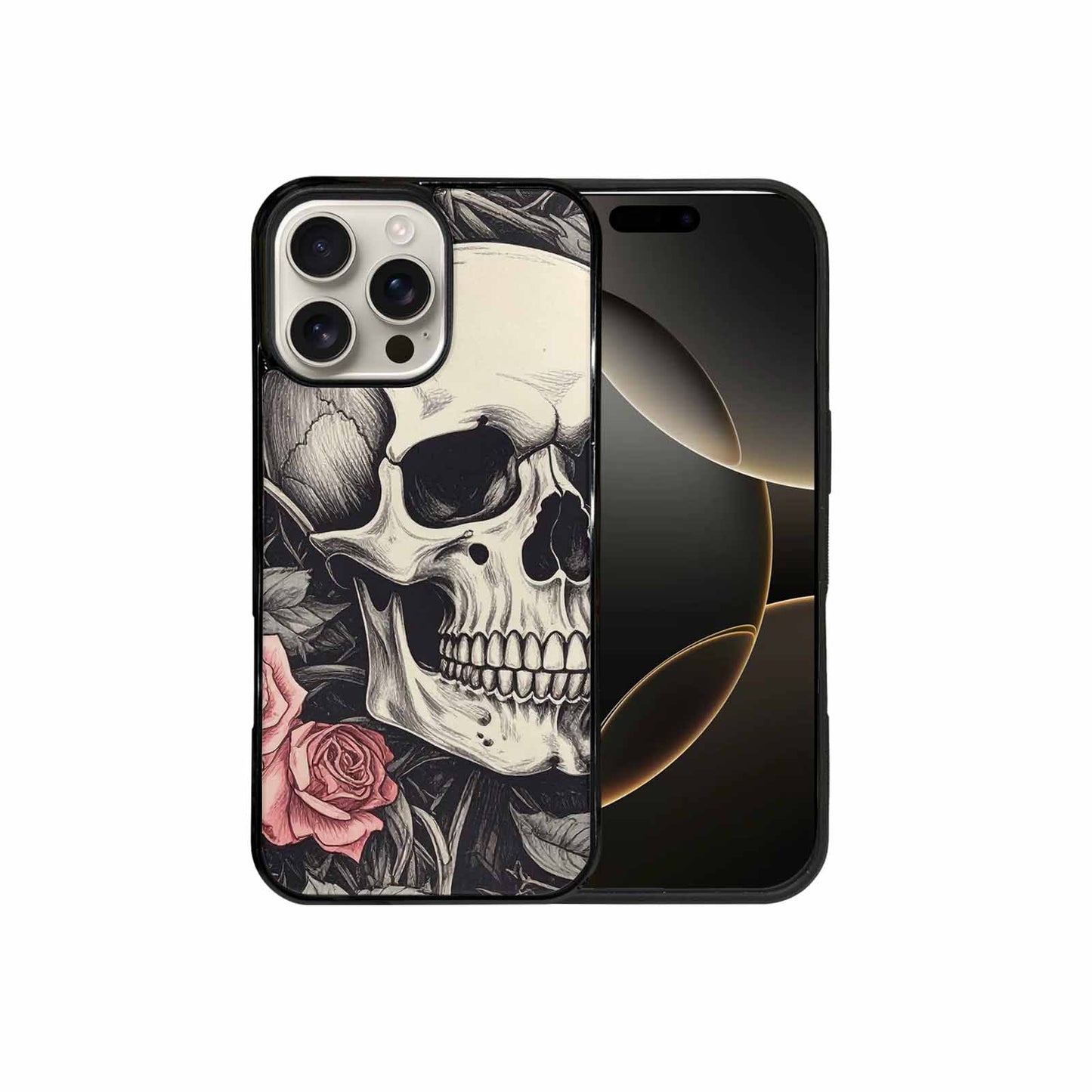 iPhone 16 Pro Max Case — 20 Skulls Overlapping Seamless Tileable Pattern, Original Design Phone Case