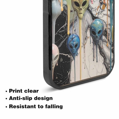 iPhone 15 Plus Case — Aliens Marblemelting Aliens Pa Eif, Custom Phone Case