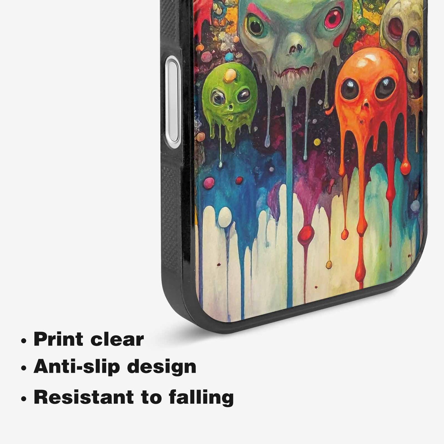iPhone 16 Case — Aliens Camomelting Aliens Patt E6l, Custom Printed Phone Case