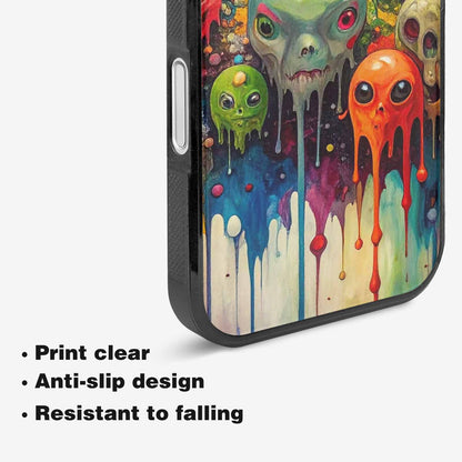 iPhone 16 Case — Aliens Camomelting Aliens Patt E6l, Custom Printed Phone Case