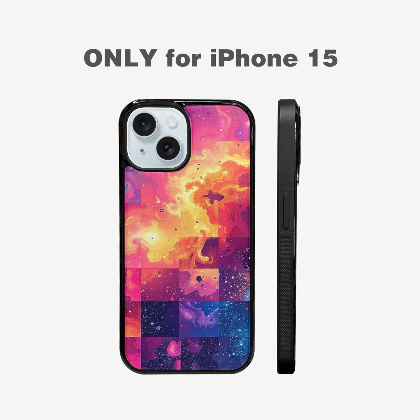 iPhone 15 Case — Cosmic Creature And Object Mashup Pattern, Personalized Phone Case