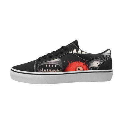 MEN'S Monsters Black & Red Ink Canvas One Of A Kind Dreamcore Custom Kicks