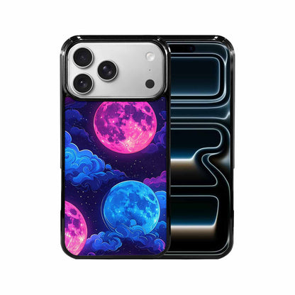 iPhone 17 Pro Max Case — Neon Winter Moon Cartoon Cute, Custom Printed Phone Case