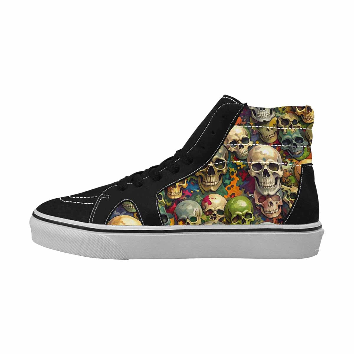 MEN'S Skulls  Camo Skulls High Top Canvas Vivid Sneakers