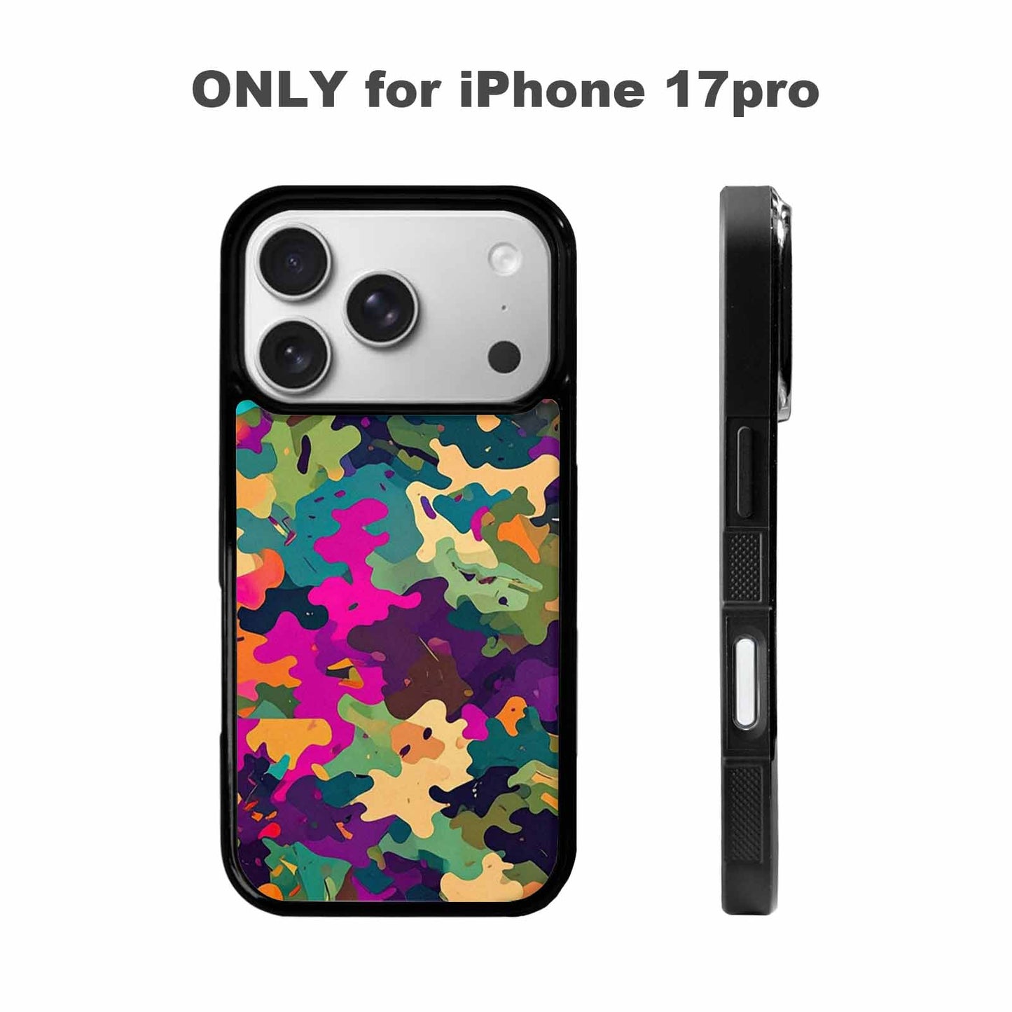 iPhone 17 Pro Case — Small Military Camouflage Blotch Pattern Camo, Custom Made Phone Cover