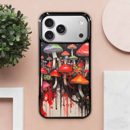 iPhone 17 Pro Max Case — Black &amp; Red Ink Original Art, Customized Protective Case