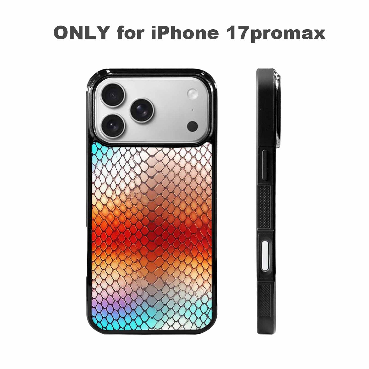iPhone 17 Pro Max Case — Snake Print Dark Seamless Animal Print, Custom Print Case Cover