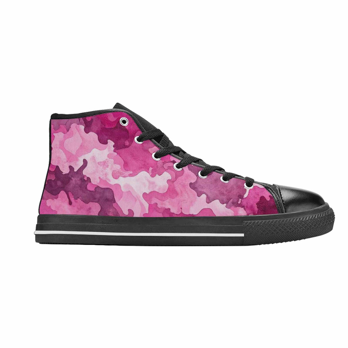 WOMEN'S Military Camouflage Blotch High Top Canvas Surreal Shoes