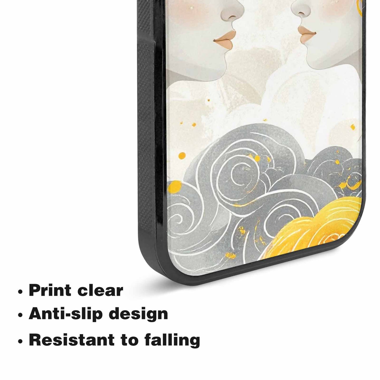 iPhone 15 Plus Case — Gemini Twins Zodiac Pattern Seamless Repeat, Custom Art Phone Cover