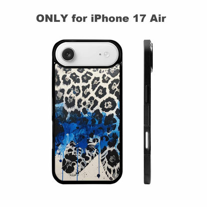 iPhone 17 Air Case — Animal Print Black Blue Ink Animal, Custom Phone Case