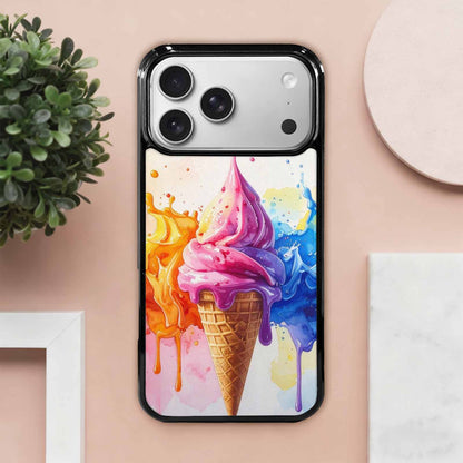 iPhone 17 Pro Max Case — Melting Icecream Edge To Original Art, Custom Made Phone Cover
