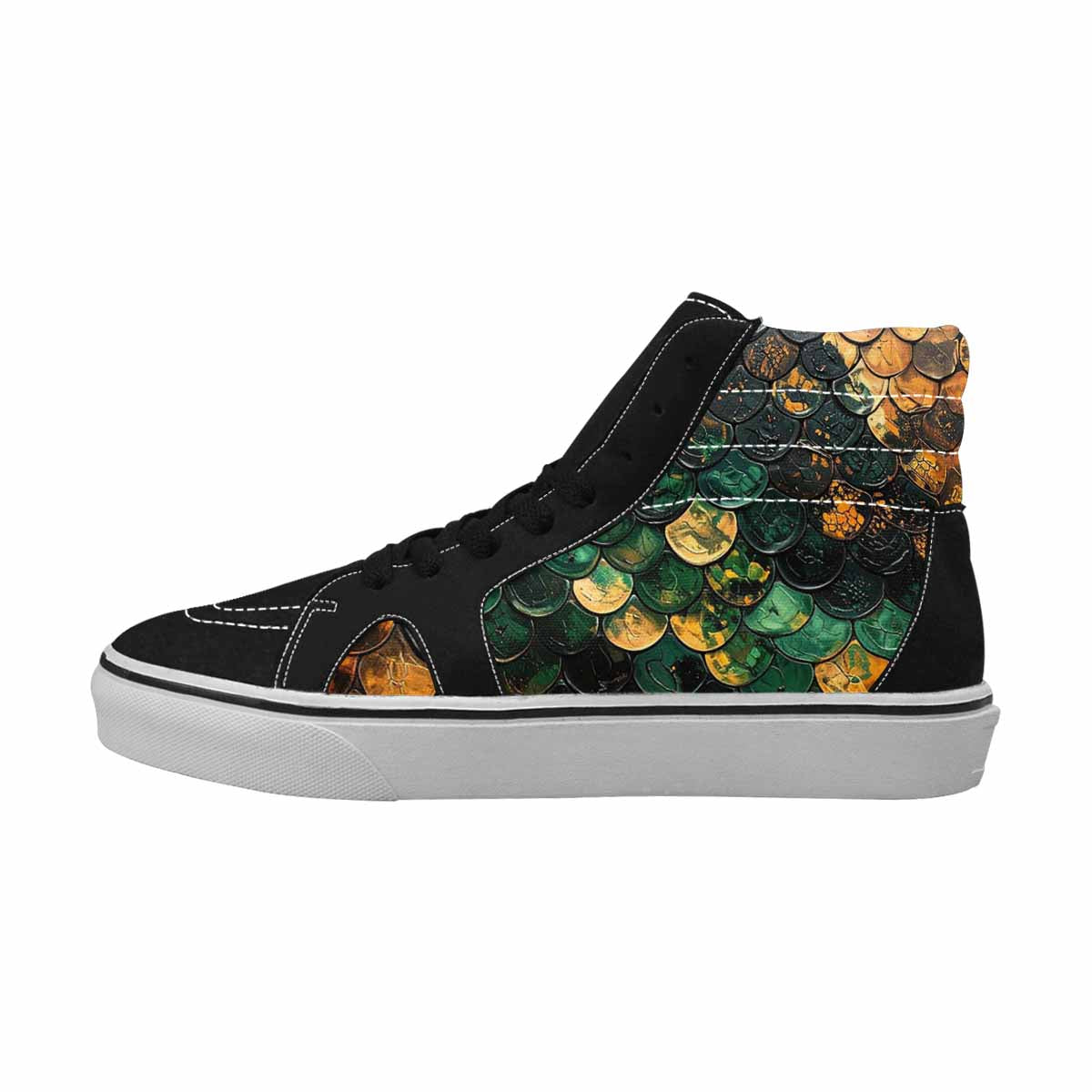 MEN'S Snake Skin Reptile High Top Canvas Surreal Shoes
