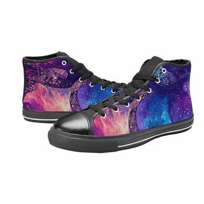 MEN'S Galaxy Snake Print High Top Canvas Y2K Custom Sneakers