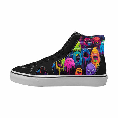 MEN'S Ice Cream Monsters  High Top Canvas Neon Fantasy Custom Shoes