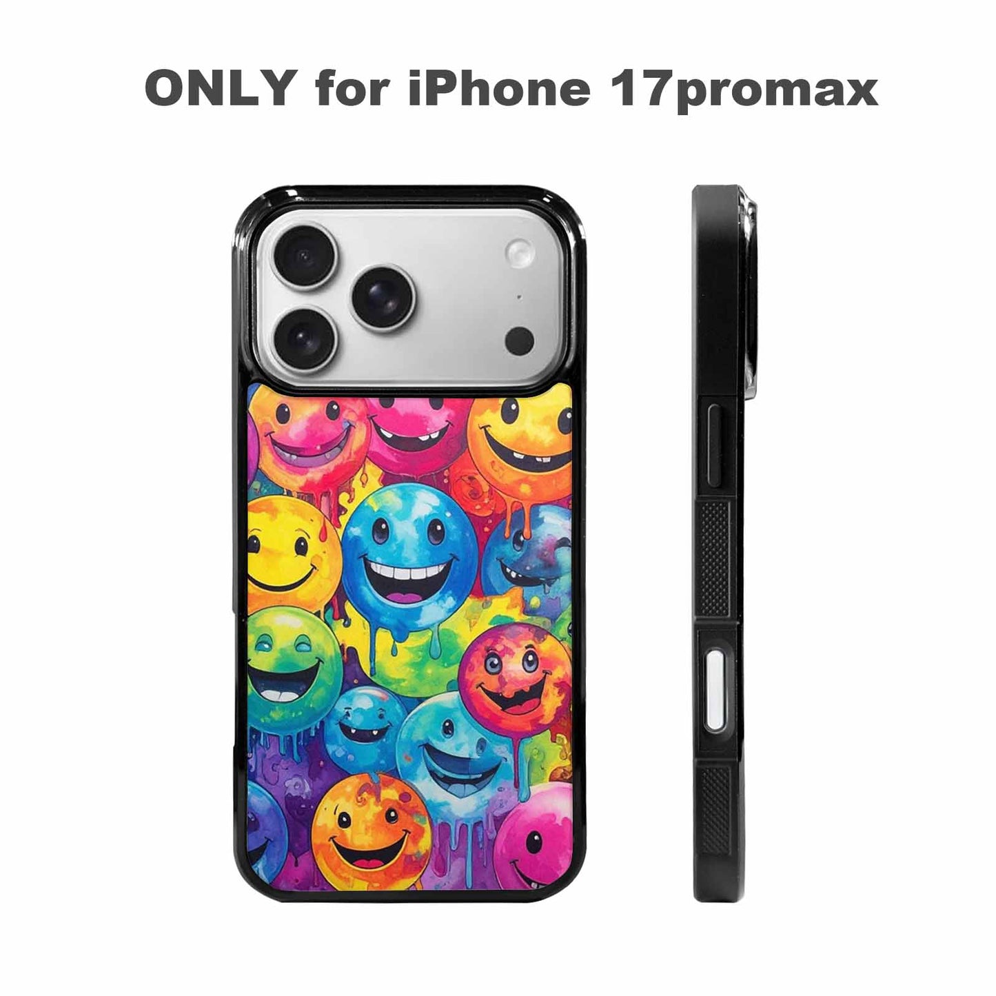 iPhone 17 Pro Max Case — Smiley Facessmiley Faces Tie Original Art, Unique Phone Case Design