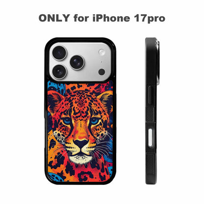 iPhone 17 Pro Case — Leopard Print Skull Seamless Pattern Gothic, Unique Phone Case Design