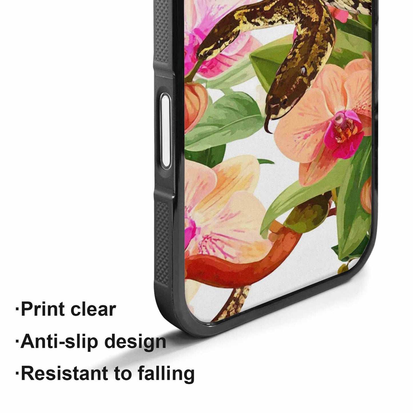 iPhone 17 Case — Snakes Print Floral Seamless Floral, Personalized Phone Case