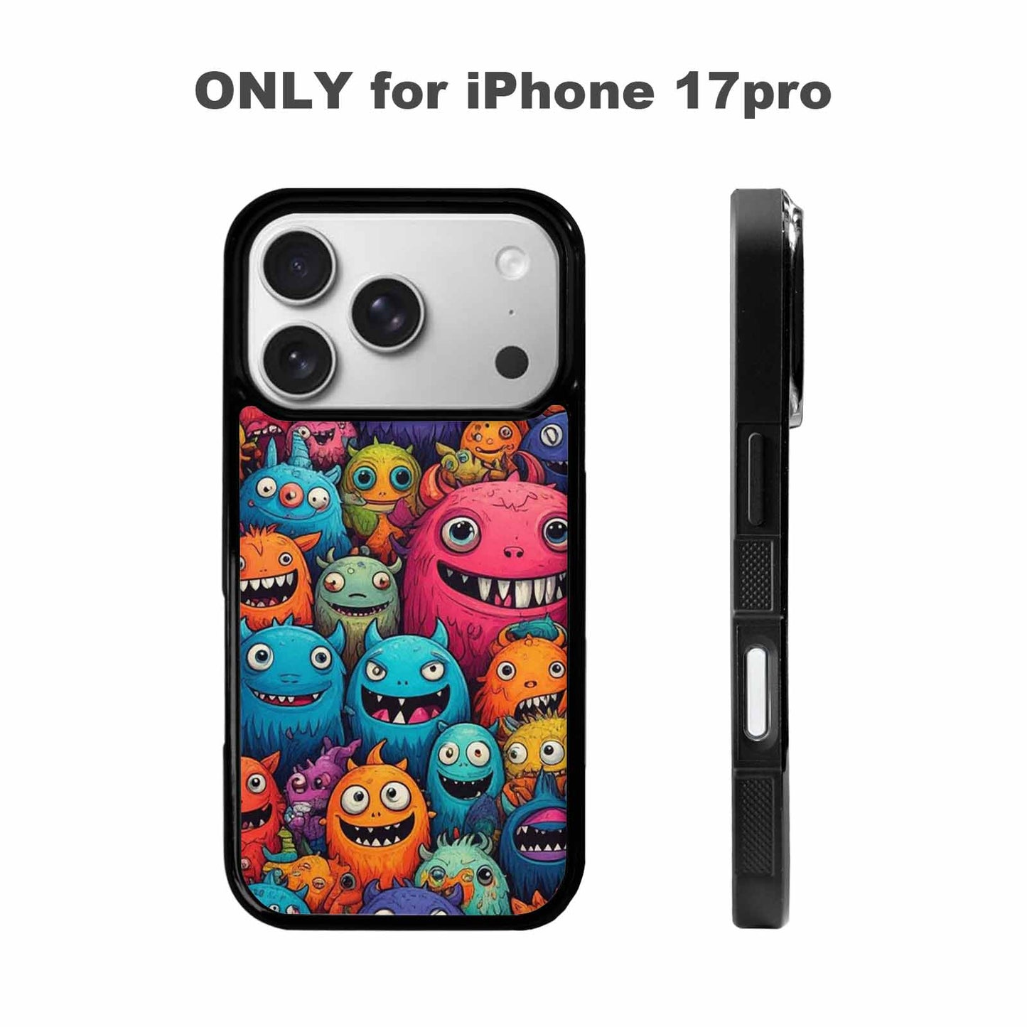 iPhone 17 Pro Case — Monsters General Cartoon Monsters Pattern Cartoon, Unique Phone Case Design