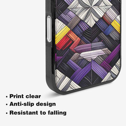 iPhone 16 Plus Case — Asexual Flag Color Theme Small Rainbow, Unique Phone Case Design