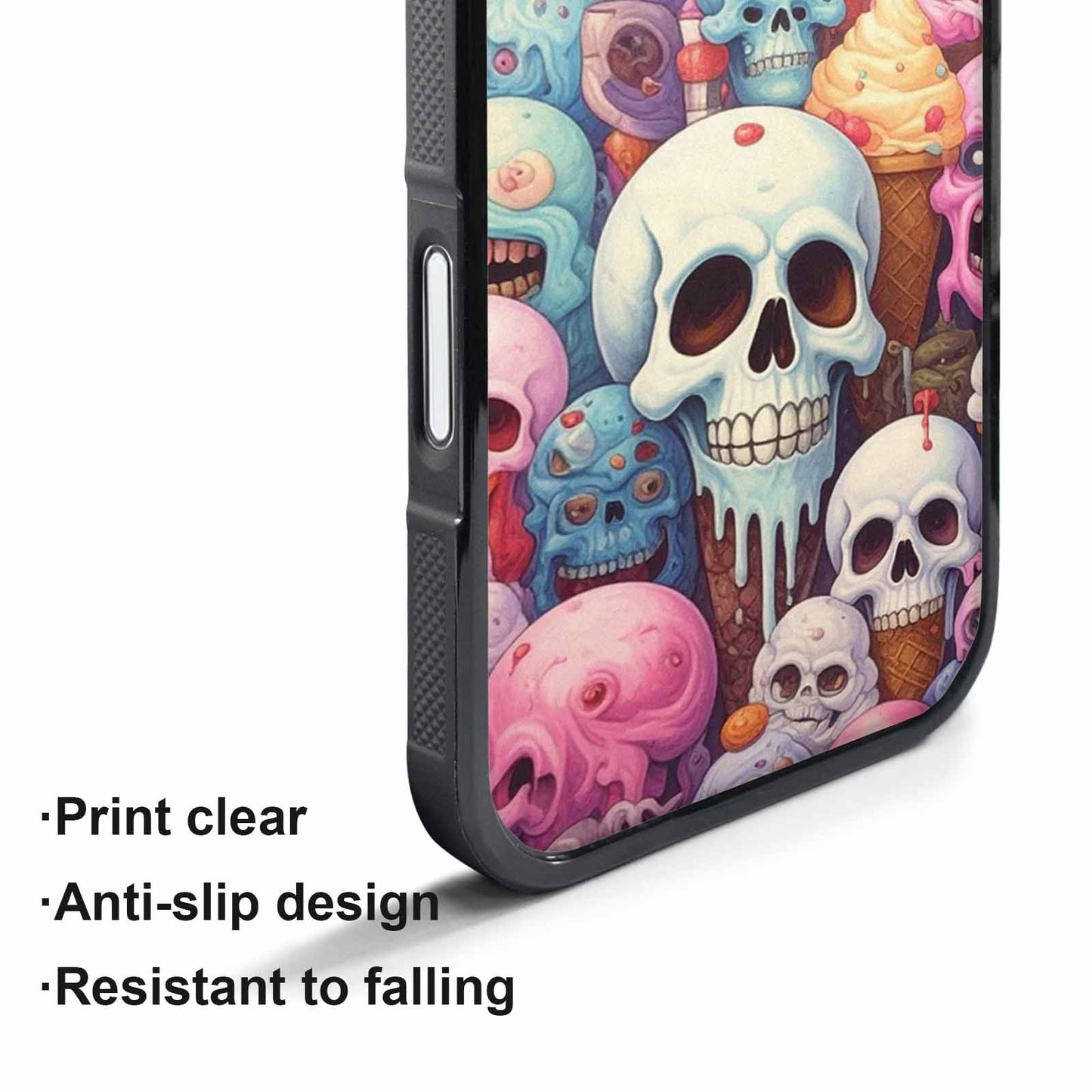 iPhone 17 Pro Case — Ice Cream Monsters Skullsmelti Gothic Skulls, Customized Protective Case