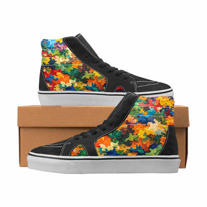 WOMEN'S Camo Full Color High Top Canvas Statement Grunge Sneakers