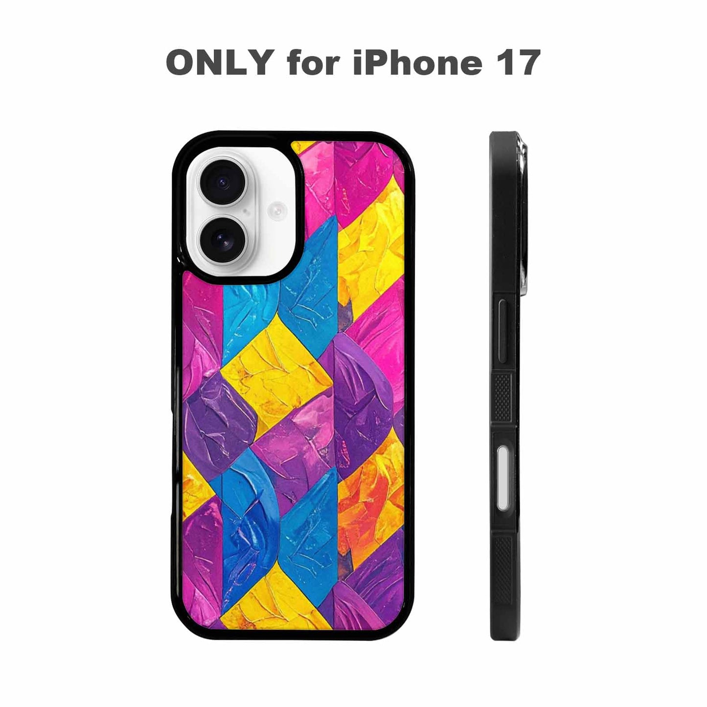 iPhone 17 Case — Pansexual Flag Color Theme Original Art, Custom Made Phone Cover