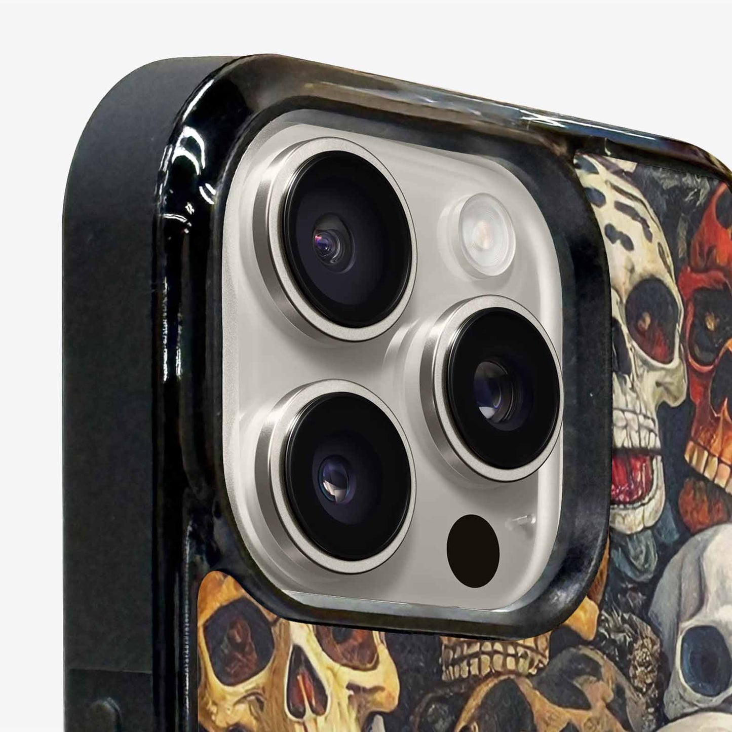 iPhone 15 Pro Max Case — Skulls Pattern Hundreds Of Sma 1q9, Custom Art Phone Cover